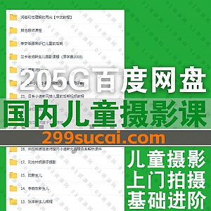 205G国内商业儿童摄影名师大咖教学视频课程+儿童影楼培训管理策划方案百度网盘资源合集,包含米尼/何劲辉/王庆飞/卡琳/谢东升……等