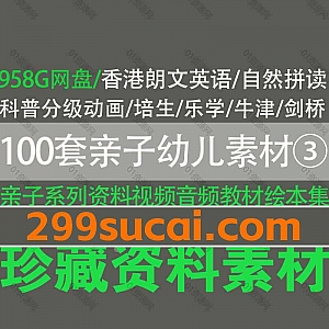 100套亲子育儿学习教材视频音频资料958G网盘合集③,包含7ESL视频/Timelinks/香港朗文小学英语/Vocabulary workshop/Real Kids Readers…等
