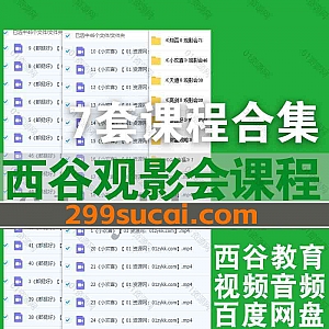7套西谷学院西谷谢量观影会视频音频课程63G百度网盘资源合集,包含Get幸福/财富攻略/小欢喜/知否/天道/亮剑…等影片观影会