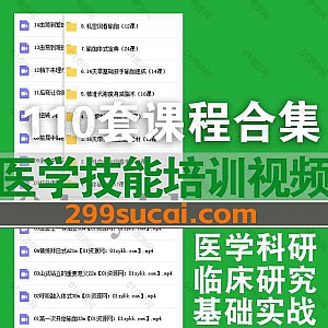 近期新增的110套医学实操科研技能培训视频课程网盘资源合集,包含呼吸科急诊诊断/神经系统影像与临床/MRI诊断/影像读片技巧/超声心动图…等