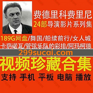 24部费德里科费里尼(Federico Fellini)导演电影作品189G超清珍藏网盘资源合集,包含舞国/船续前行/卡萨诺瓦/管弦乐队的彩排/阿玛柯德…等影片