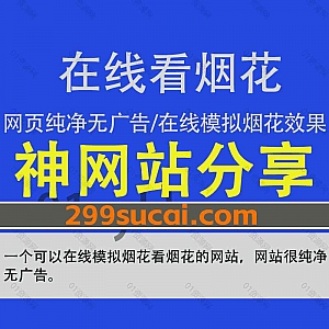 一个可以免费在线看烟花模拟烟花视觉效果的电子烟花网站,网站纯净无广告