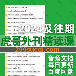 2024虎哥外刊精读课程朗读讲解MP3音频+PDF电子版文稿资料百度网盘资源合集(每日更新,包含往期内容)
