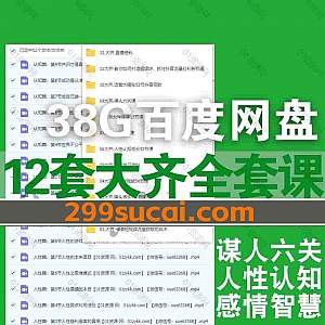 全新整理12套大齐老师视频课程+电子版资料38G网盘资源合集,包含人性认知成长/谋人六关/个人IP训练营/IP赋能/女性逆袭/短视频直播…等