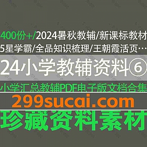 2024小学教辅资料PDF电子版网盘资源合集⑥,包含2024暑秋王朝霞活页默写语数外/全品知识梳理/5星学霸/小学学霸冲A卷/小学教材帮…等