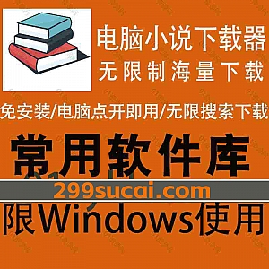 一款Windows电脑小说下载软件,免安装/点开即用/支持无限制免费搜索下载海量小说资源
