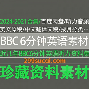 2024年-2021年历年BBC 6分钟英语(BBC 6 minute English)听力素材MP3+视频MP4+配套中英文稿PDF网盘资源合集